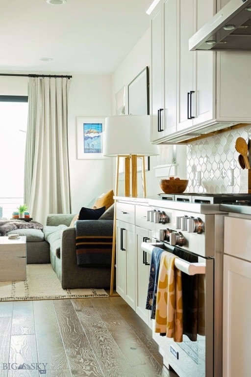 interior space featuring wood finished floors