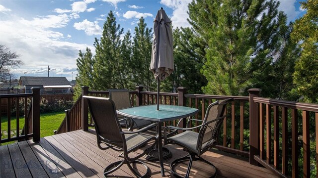 417 Henry Dr, Belgrade, MT 59714 - deck with fence and outdoor dining area