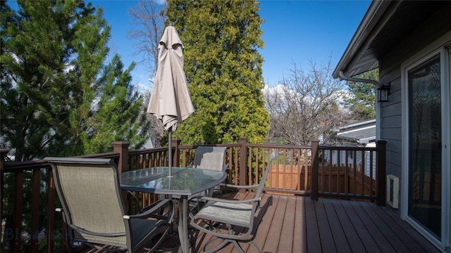 417 Henry Dr, Belgrade, MT 59714 - wooden deck featuring outdoor dining space