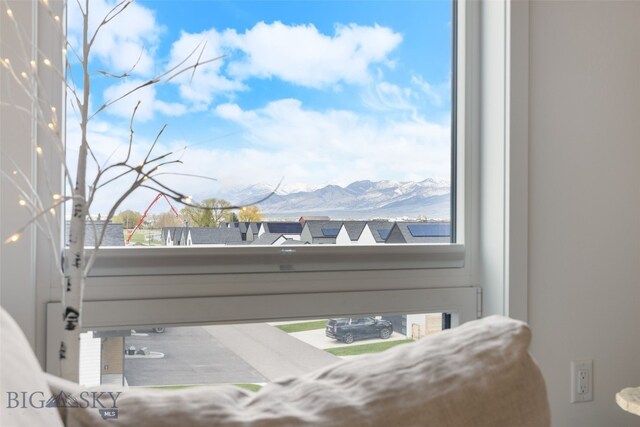 interior details with a mountain view