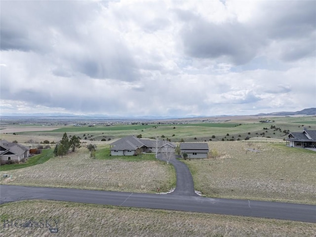 bird's eye view with a rural view