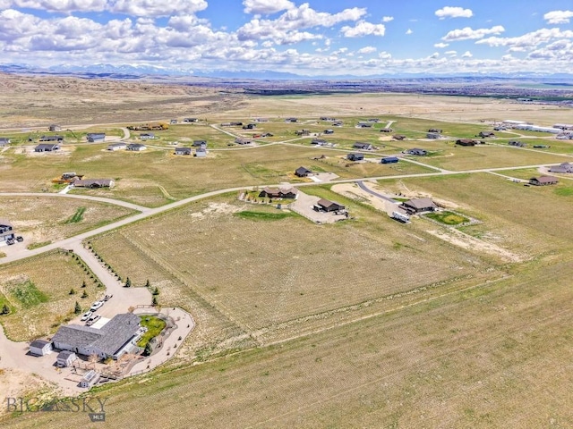 drone / aerial view with a rural view