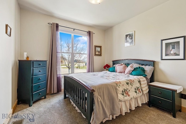 bedroom with carpet