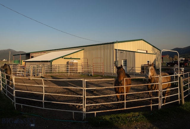 8265 Fowler Ln, Bozeman, MT 59718 - horse barn with a mountain view