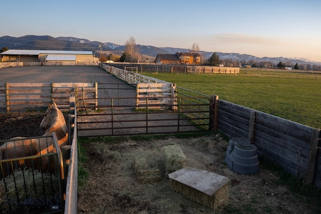 8265 Fowler Ln, Bozeman, MT 59718 - view of yard featuring a mountain view and a view of countryside