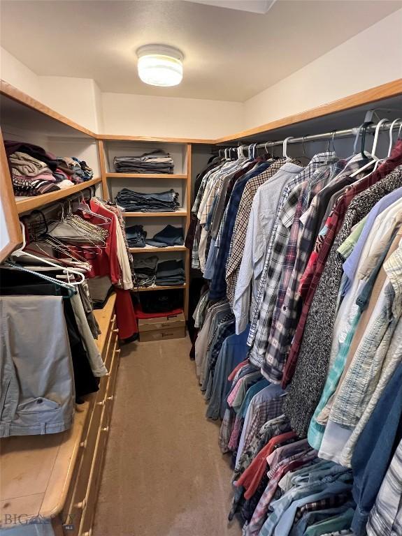 8265 Fowler Ln, Bozeman, MT 59718 - walk in closet with carpet floors