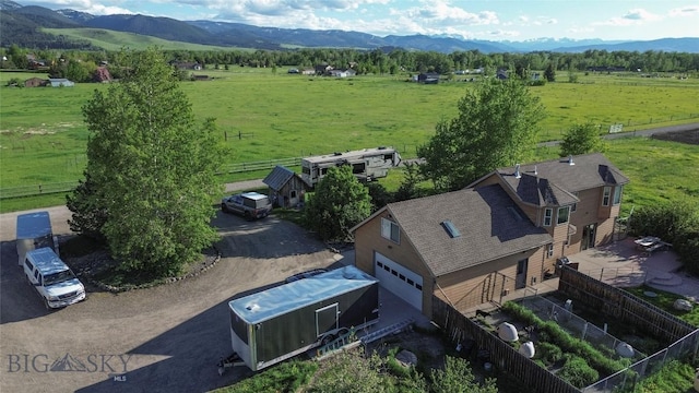 8265 Fowler Ln, Bozeman, MT 59718 - overview of rural landscape with mountains and a pastoral area