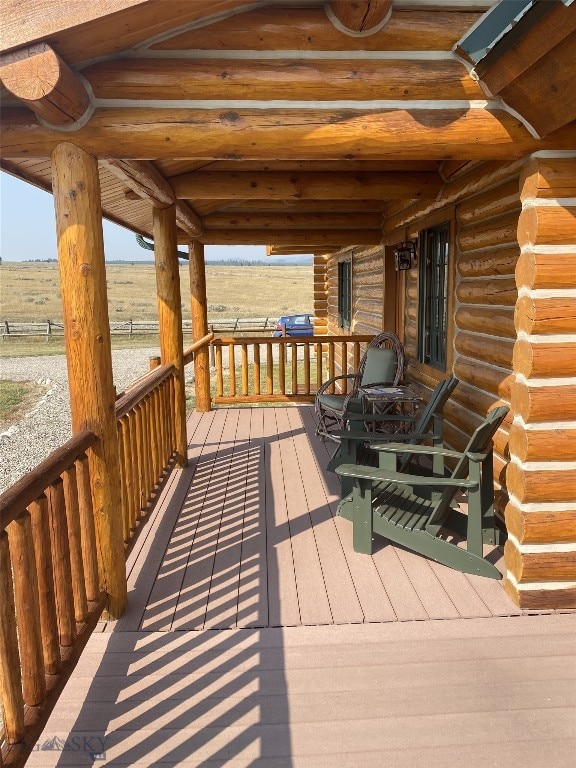 view of wooden terrace