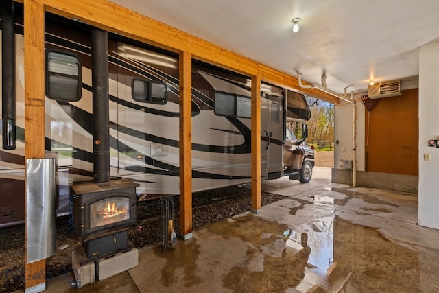 624 Rocking Horse Dr, Bozeman, MT 59718 - basement featuring a wood stove