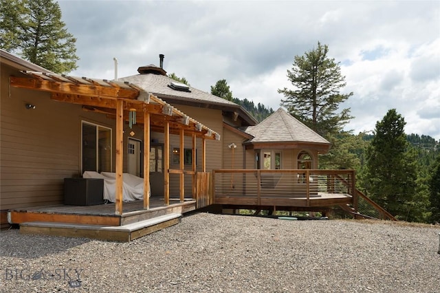 189 Quinn Creek Rd, Bozeman, MT 59715 - rear view of house with a deck