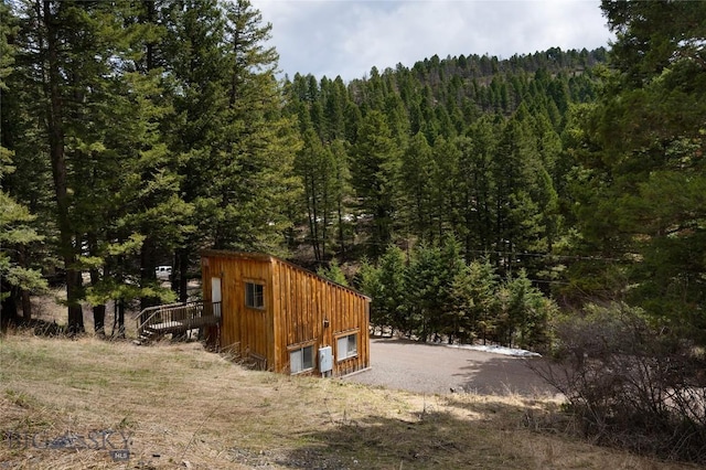 189 Quinn Creek Rd, Bozeman, MT 59715 - view of outdoor structure with a wooded view