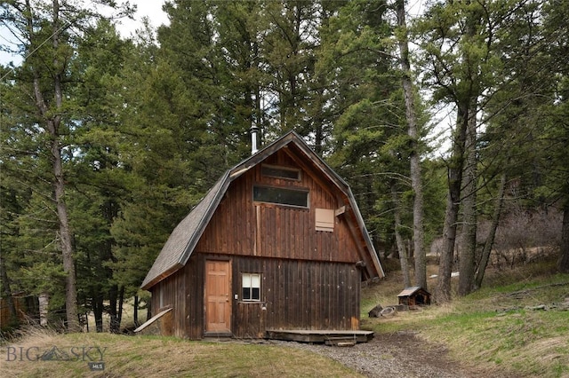 189 Quinn Creek Rd, Bozeman, MT 59715 - view of barn with a view of trees