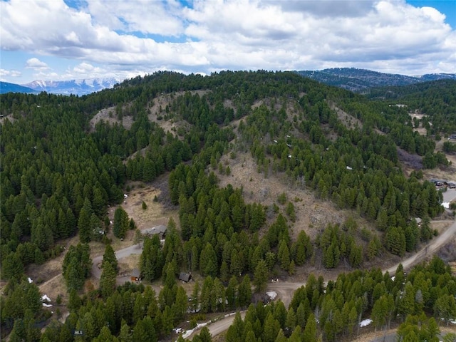189 Quinn Creek Rd, Bozeman, MT 59715 - bird's eye view featuring a view of trees and a mountain view
