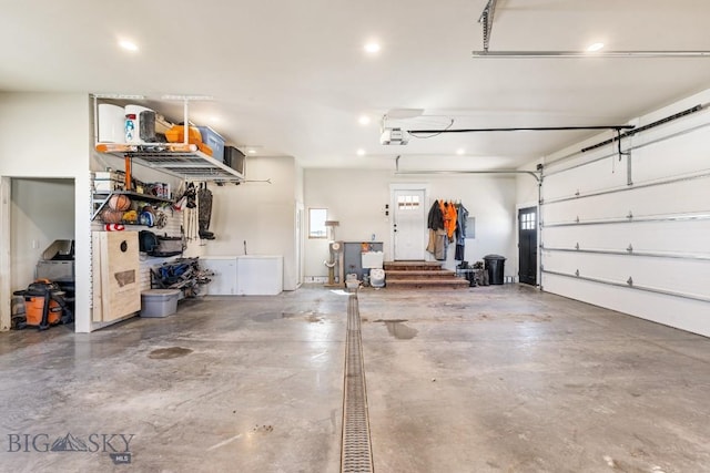 14549 High Flat Rd, Bozeman, MT 59718 - garage with a garage door opener and recessed lighting
