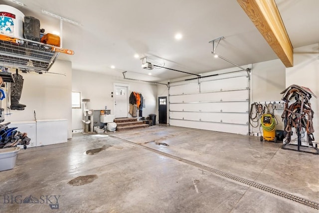 14549 High Flat Rd, Bozeman, MT 59718 - garage with a garage door opener and recessed lighting