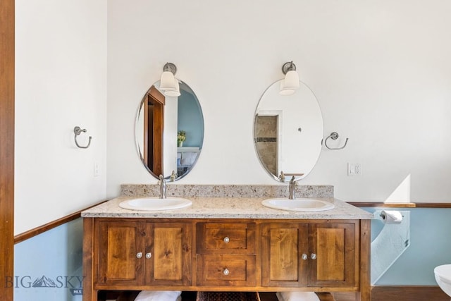 14549 High Flat Rd, Bozeman, MT 59718 - full bath featuring double vanity and toilet