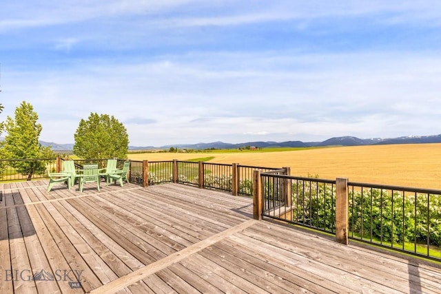 14549 High Flat Rd, Bozeman, MT 59718 - wooden terrace featuring a mountain view