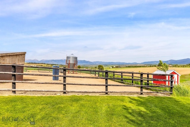14549 High Flat Rd, Bozeman, MT 59718 - view of yard featuring a view of rural / pastoral area and a mountain view