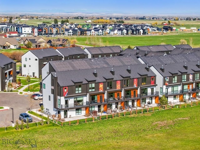 bird's eye view with a residential view