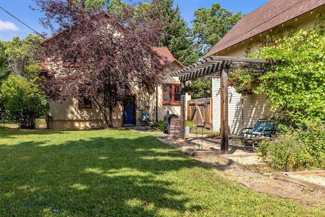 1014 S 6th St, Bozeman, MT 59715 - view of yard featuring a pergola and fence