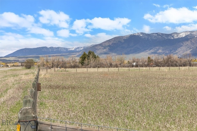 property view of mountains featuring a rural view