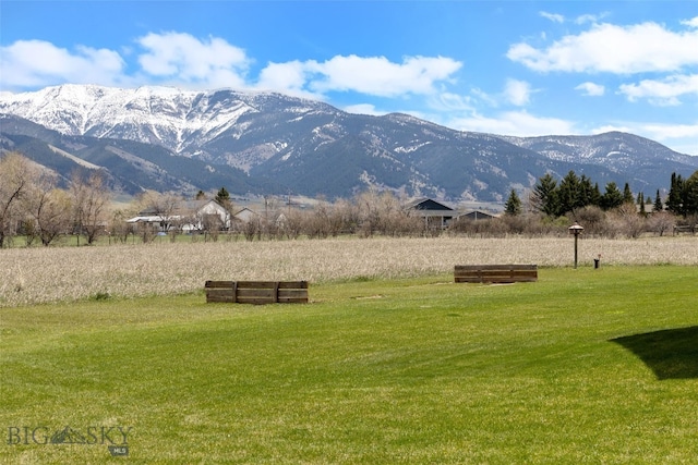 property view of mountains with a rural view