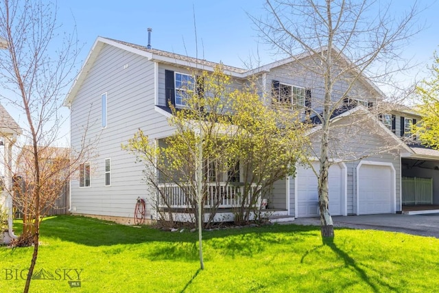 116 Michael Grove Ave, Bozeman, MT 59718 - traditional home with a front yard, a porch, and driveway