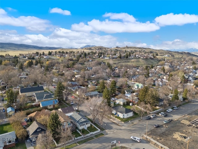 502 W Front St, Livingston, MT 59047 - bird's eye view with a residential view and a mountain view