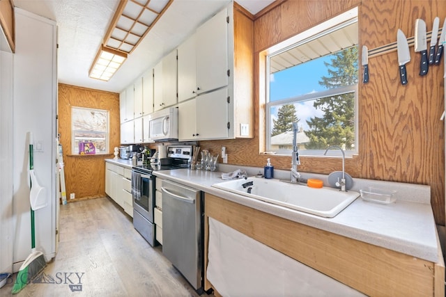 502 W Front St, Livingston, MT 59047 - kitchen with light countertops, appliances with stainless steel finishes, a healthy amount of sunlight, and light wood-style floors