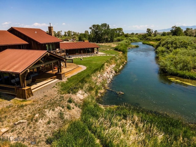 view of property's community with a wooden deck