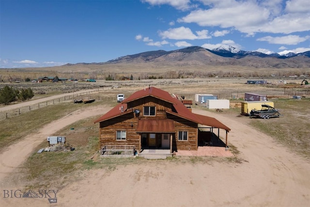 2 Dayspring Rd W, Sheridan, MT 59749 - view of front of house with a mountain view and a view of countryside