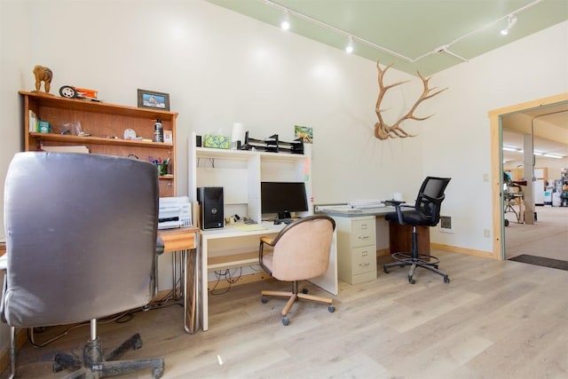 2 Dayspring Rd W, Sheridan, MT 59749 - office area with rail lighting and wood finished floors
