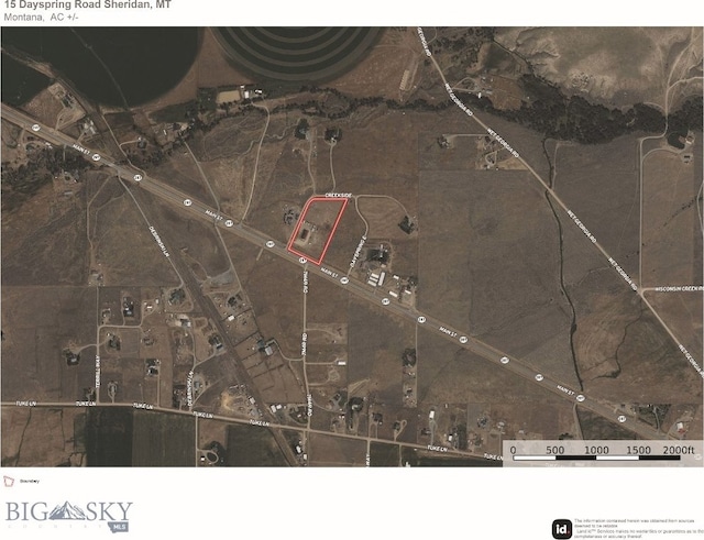 2 Dayspring Rd W, Sheridan, MT 59749 - aerial view of property's location
