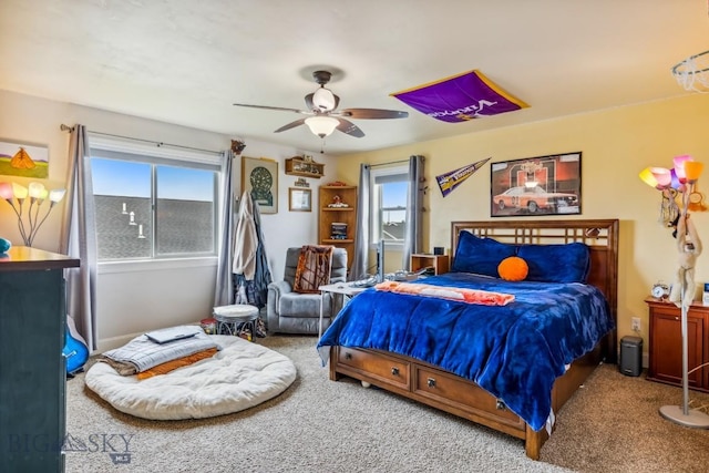 304 Farmall Ln, Manhattan, MT 59741 - carpeted bedroom featuring ceiling fan