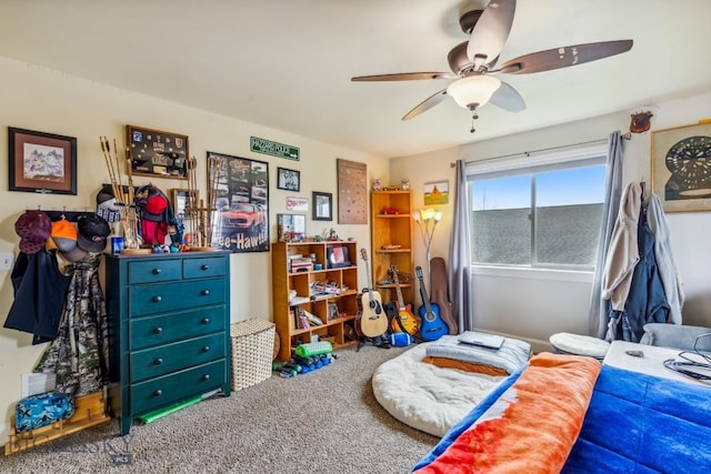 304 Farmall Ln, Manhattan, MT 59741 - bedroom featuring carpet and a ceiling fan