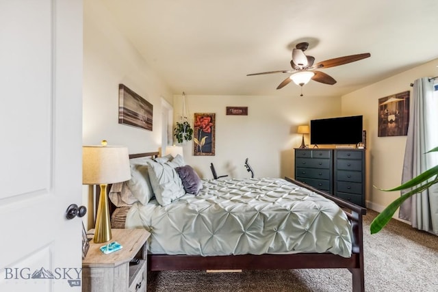 304 Farmall Ln, Manhattan, MT 59741 - bedroom featuring carpet flooring, baseboards, and ceiling fan
