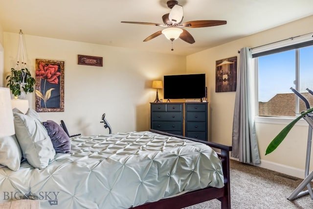 304 Farmall Ln, Manhattan, MT 59741 - carpeted bedroom featuring baseboards and a ceiling fan