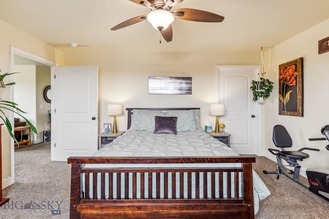 304 Farmall Ln, Manhattan, MT 59741 - carpeted bedroom featuring ceiling fan