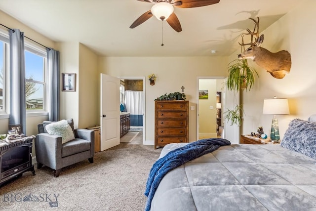 304 Farmall Ln, Manhattan, MT 59741 - bedroom featuring carpet floors and ceiling fan