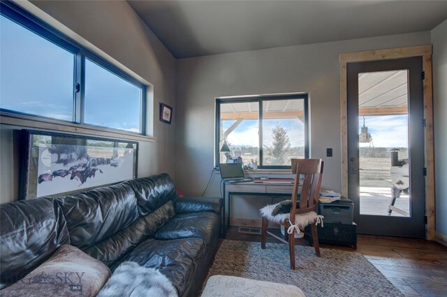 11762 Gooch Hill Rd, Gallatin Gateway, MT 59730 - office space featuring hardwood / wood-style floors