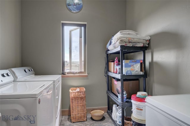 11762 Gooch Hill Rd, Gallatin Gateway, MT 59730 - washroom with separate washer and dryer and baseboards