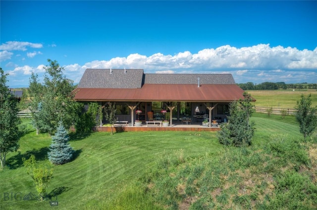 11762 Gooch Hill Rd, Gallatin Gateway, MT 59730 - back of property featuring a patio and metal roof