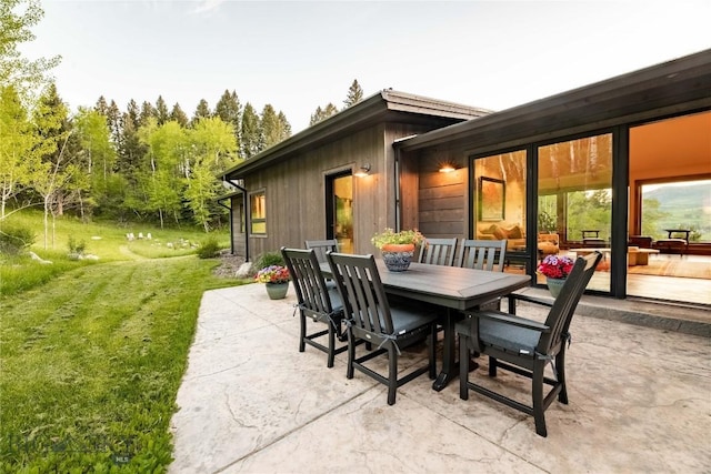 view of patio / terrace with outdoor dining area