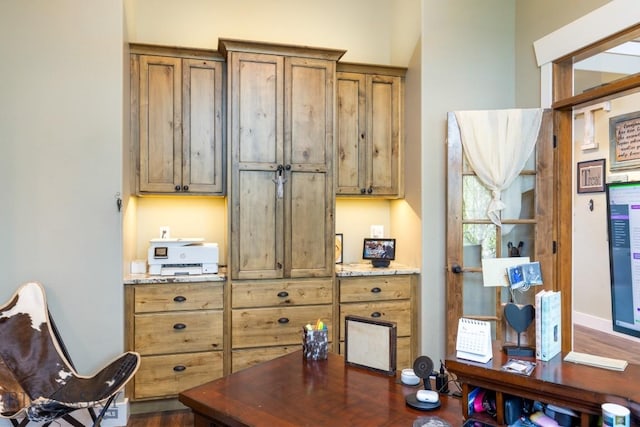754 Milestone Dr, Belgrade, MT 59714 - home office with dark wood-style floors