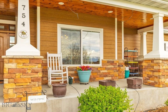 754 Milestone Dr, Belgrade, MT 59714 - view of patio / terrace featuring covered porch