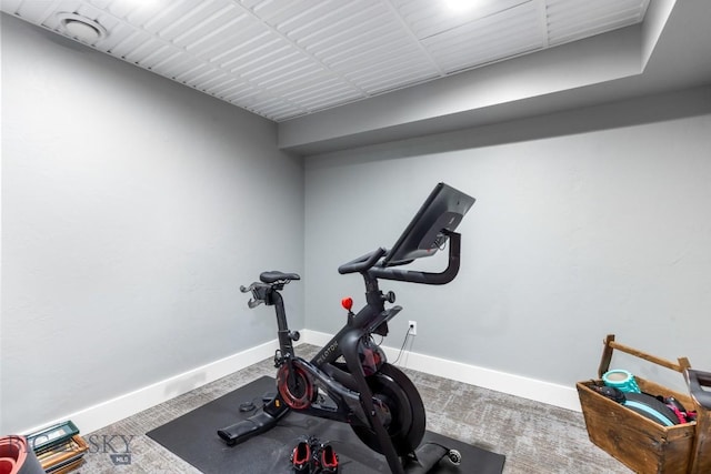 754 Milestone Dr, Belgrade, MT 59714 - exercise room featuring baseboards and carpet floors