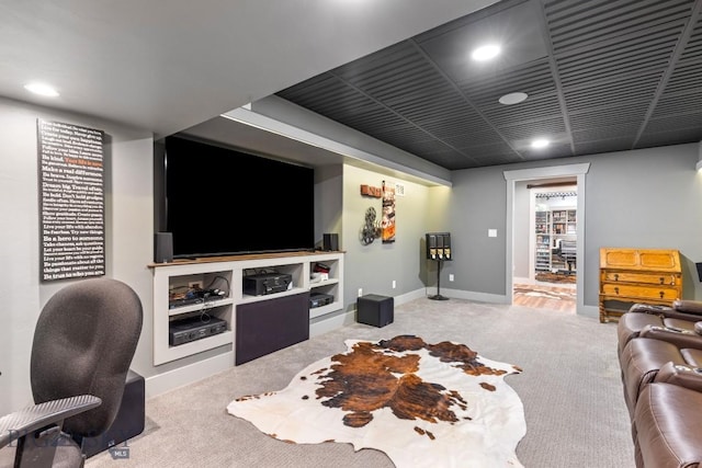 754 Milestone Dr, Belgrade, MT 59714 - living room featuring carpet, baseboards, and recessed lighting