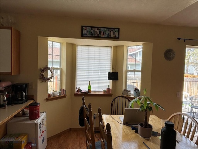 303 Treasure, Bozeman, MT 59718 - dining area featuring wood finished floors and baseboards