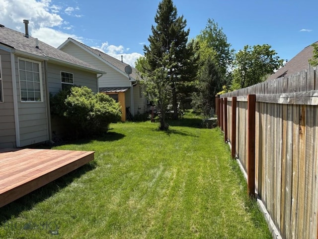 303 Treasure, Bozeman, MT 59718 - view of yard featuring a wooden deck