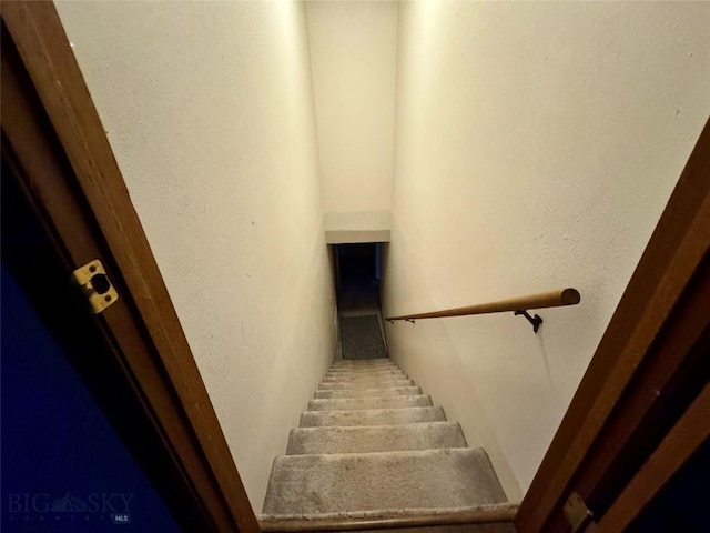 105 Country Club Ln, Butte, MT 59701 - stairs with a textured wall